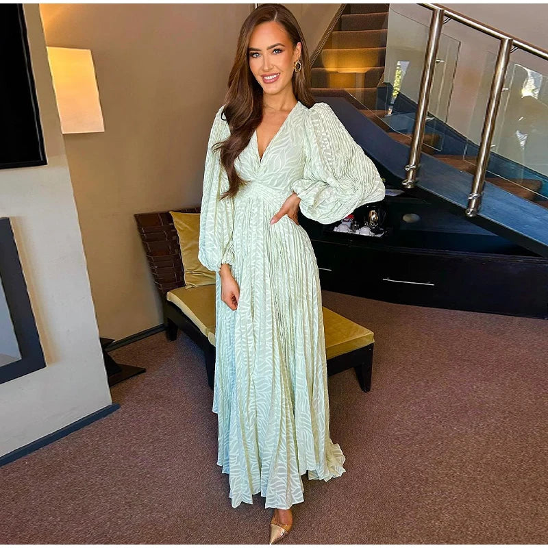Pleated Long Dress