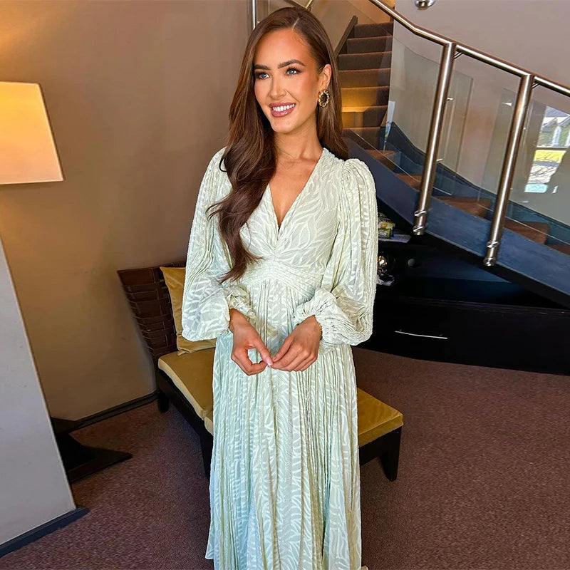 Pleated Long Dress