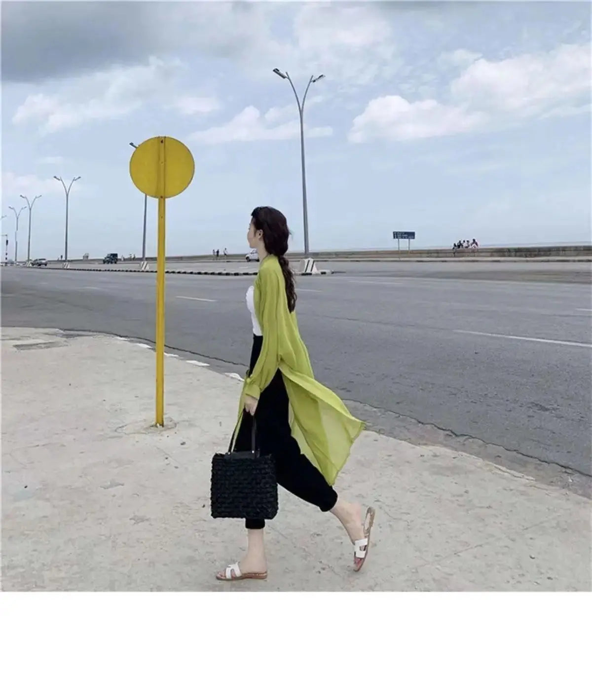 Loose Sunscreen Shawl Chiffon Cardigan Tops