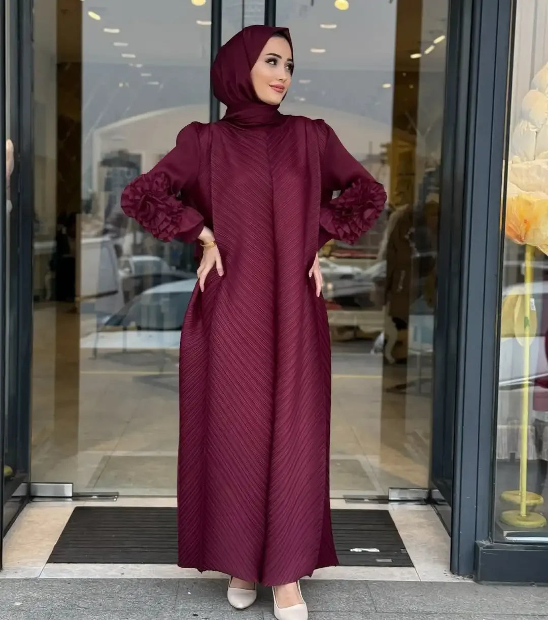 Pleated Luxury Dubai Dress