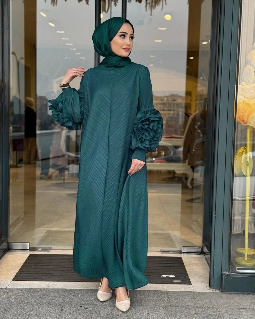Pleated Luxury Dubai Dress
