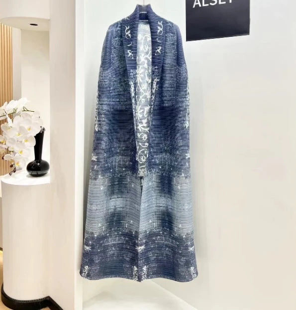 Trench Coat Printing Long-sleeved Cardigan