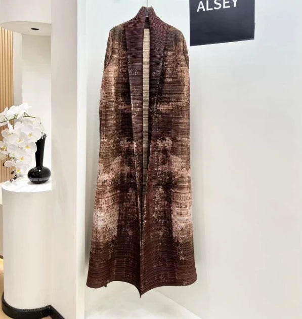 Trench Coat Printing Long-sleeved Cardigan