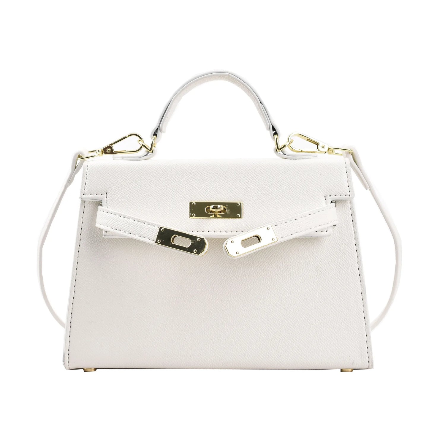 Lock-Flap Shoulder Handbag