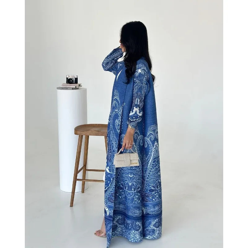 Trench Coat Long Sleeve Luxury Abaya