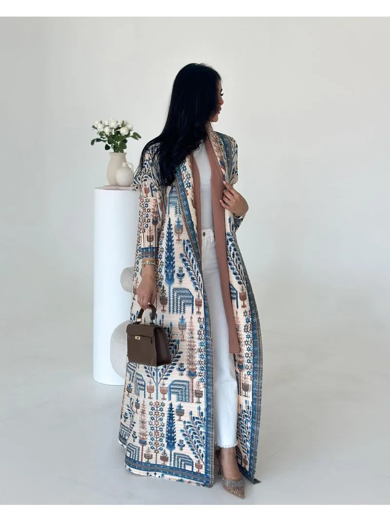 Trench Coat Long Sleeve Luxury Abaya