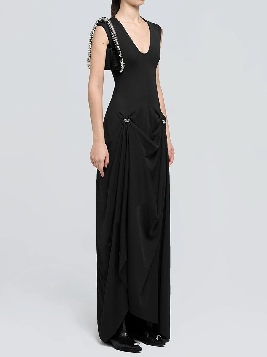 Spliced Folds Dress