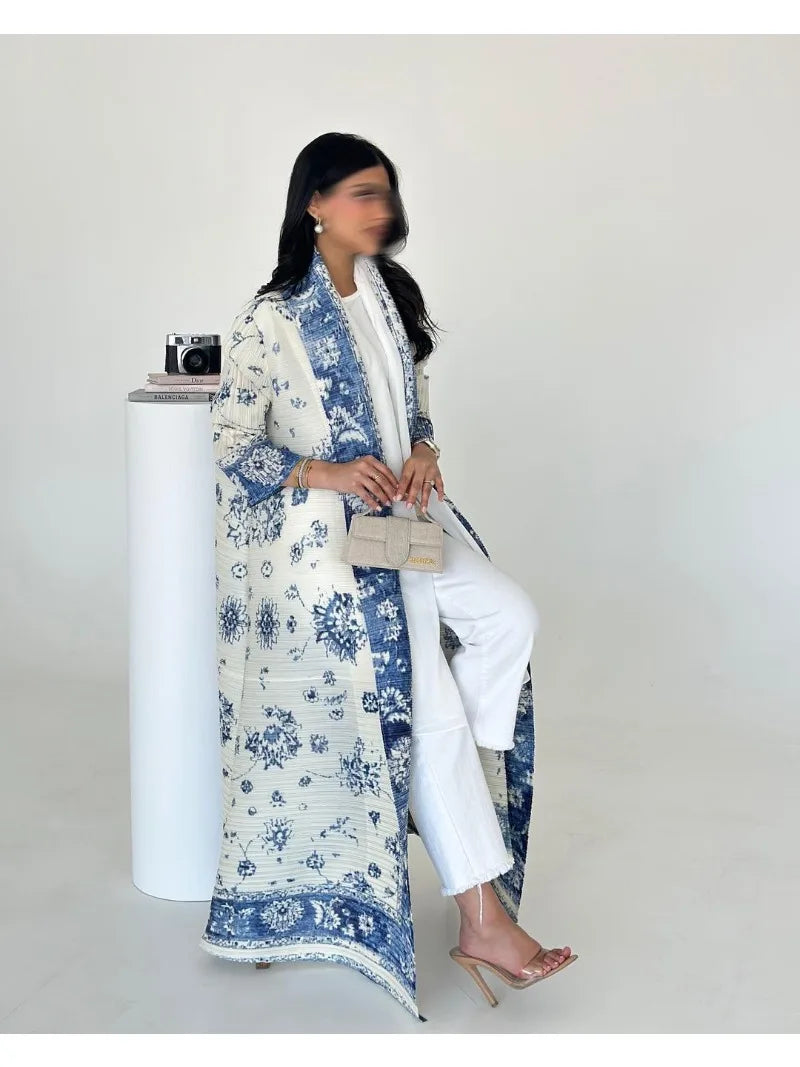 Trench Coat Long Sleeve Luxury Abaya