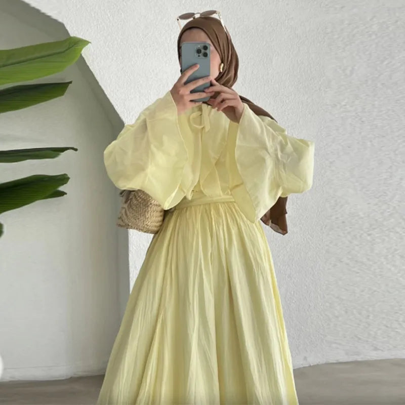 T Shirt & Ruffle Skirt Sets outfit