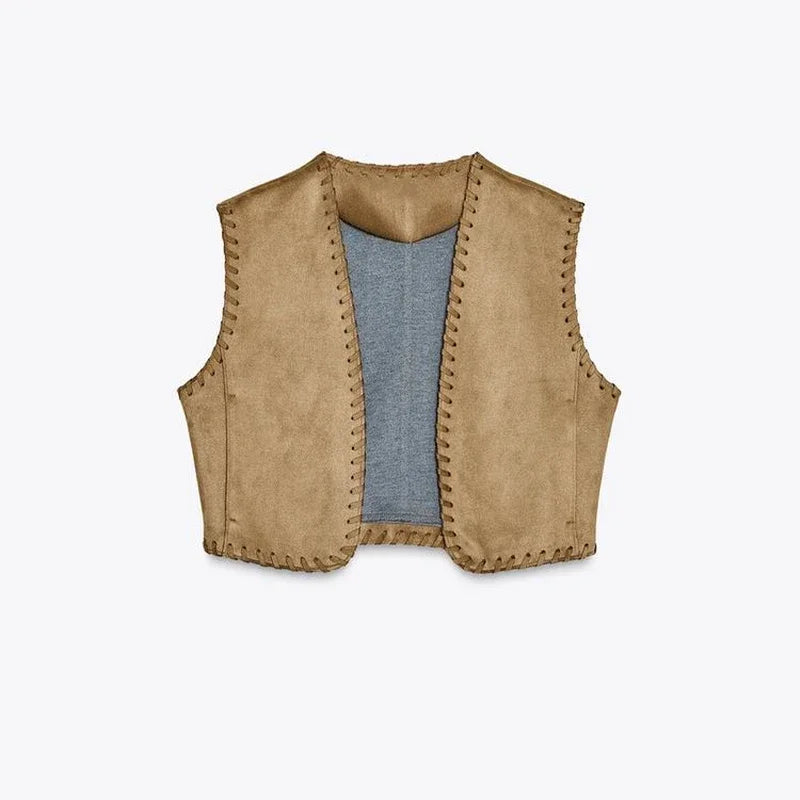 Ruffles Vest Shirt Mini Skirt 3 Pieces Set