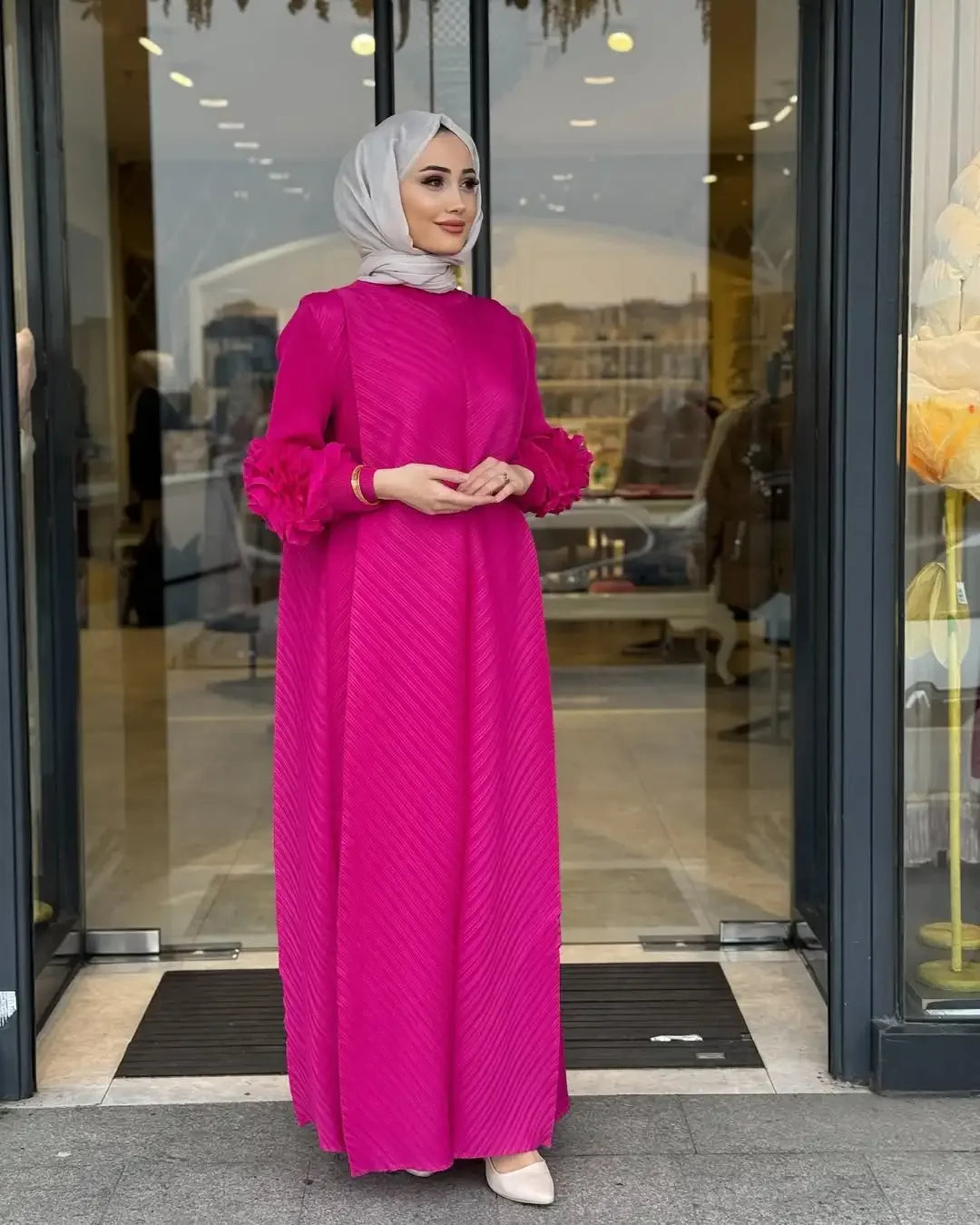 Pleated Luxury Dubai Dress