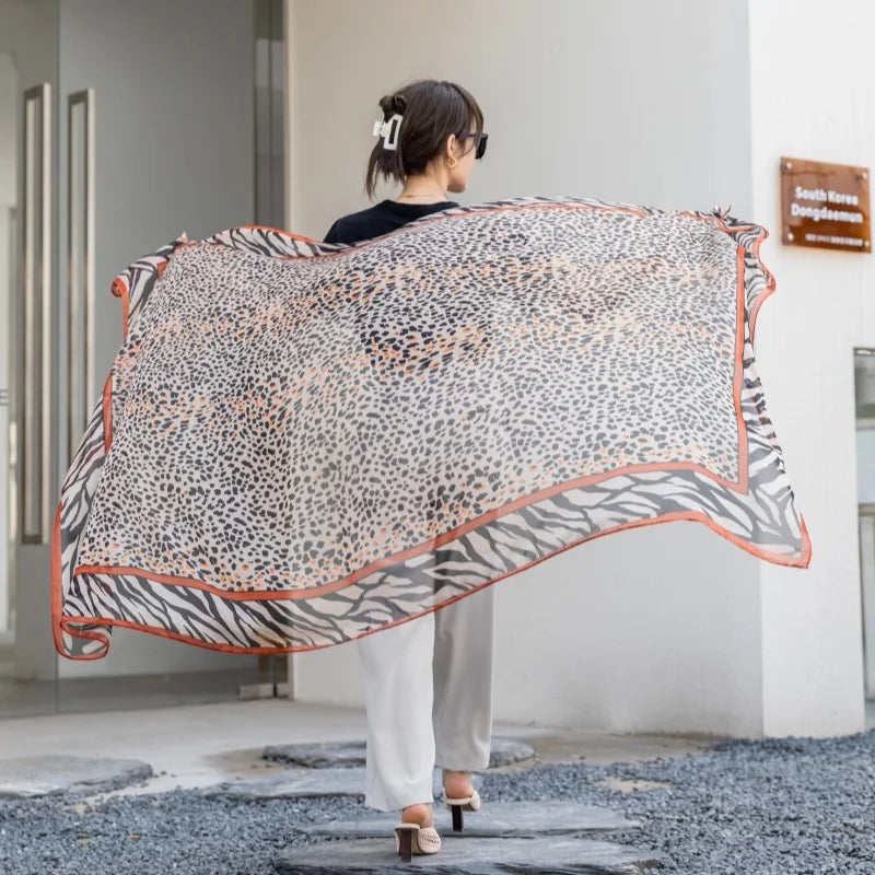Thin Transparent Sunscreen Scarf Large Shawl Sarong