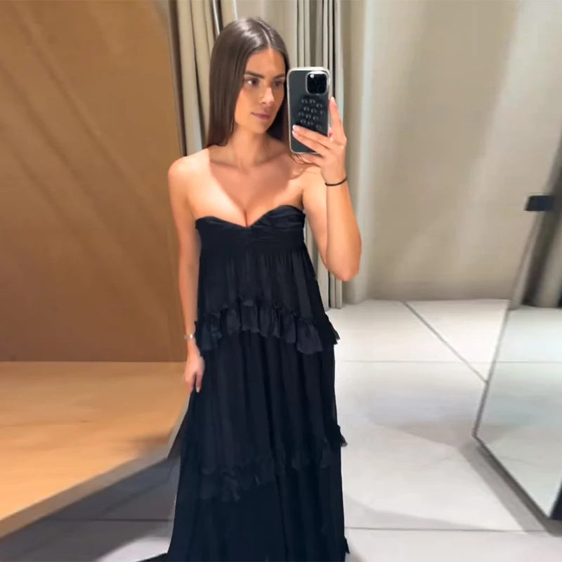 Ruffles Long Dress