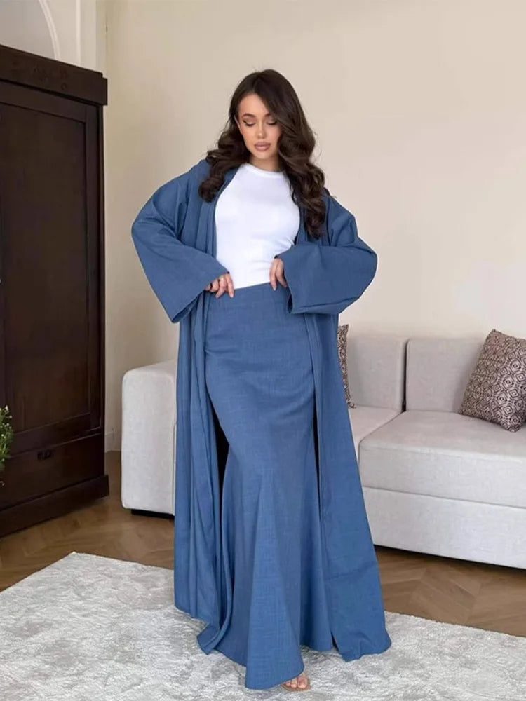 Skirt & Long Cardigan Outfit