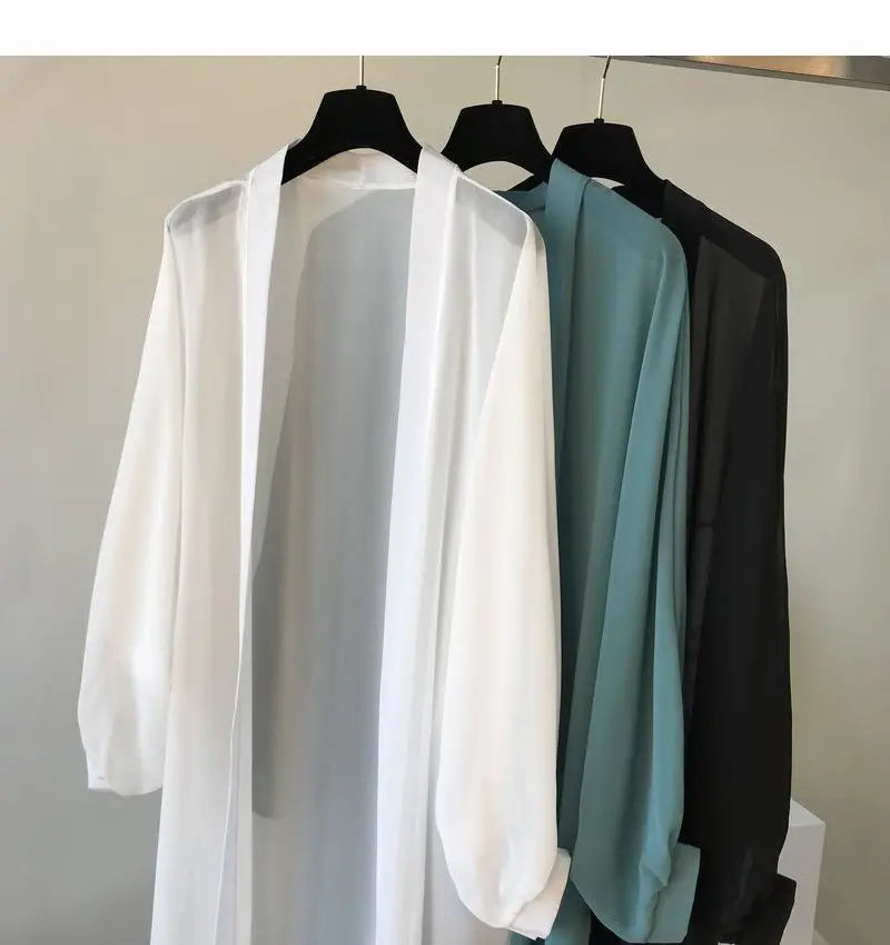 Loose Sunscreen Shawl Chiffon Cardigan Tops