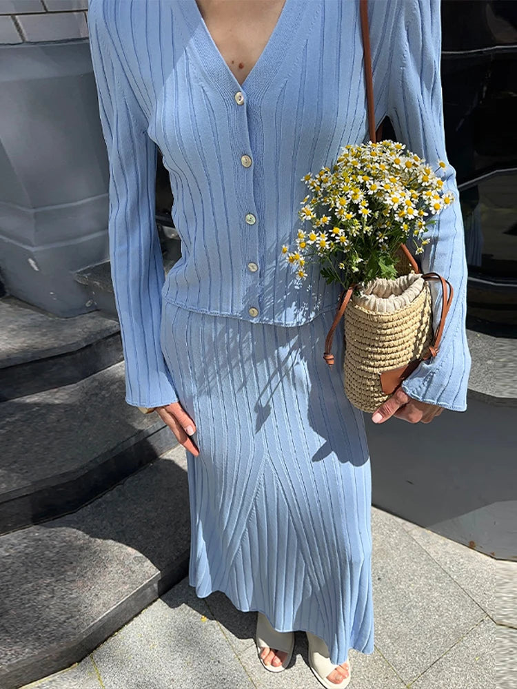 Knitwear Dress Sets Outfits