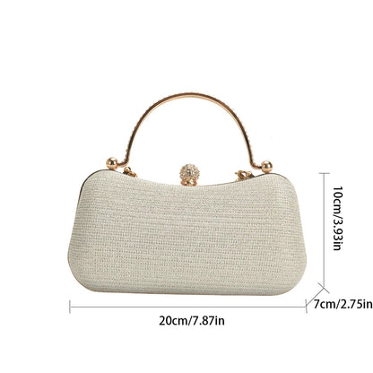 AMAIQI Dinner Bag Shiny Fashion Handheld Bag One Shoulder Chain Women'S Bag