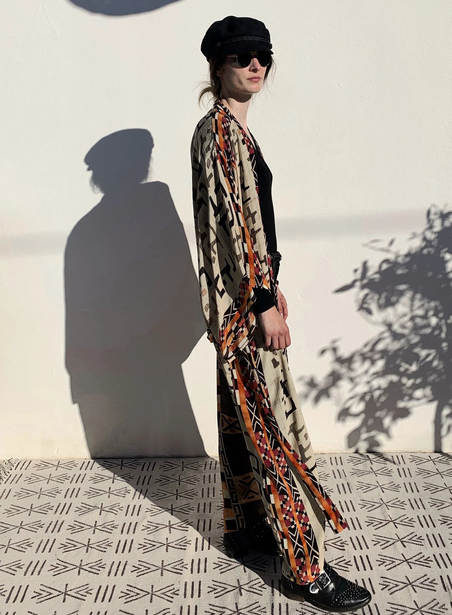 Bohemian Printed Kimono Dress