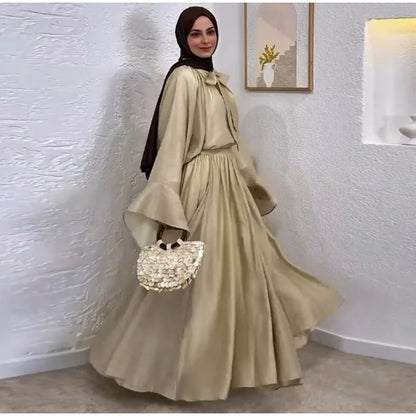Loose Flare Sleeve Shirts High Waist Pleated Skirt