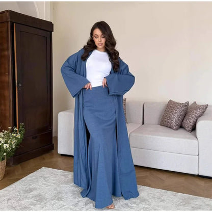 Skirt & Long Cardigan Outfit