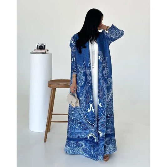 Trench Coat Long Sleeve Luxury Abaya