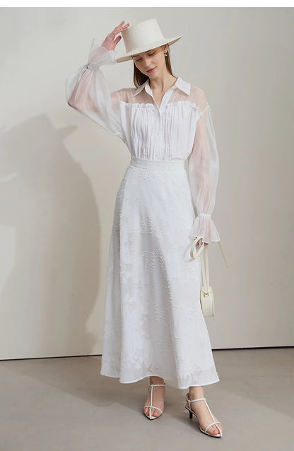 Sleeves Chiffon Shirt