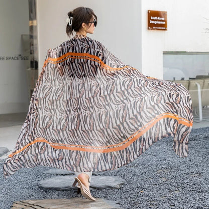 Thin Transparent Sunscreen Scarf  Large Shawl Sarong