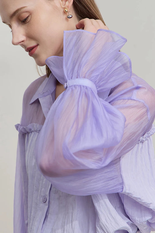 Sleeves Chiffon Shirt