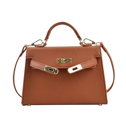 Lock-Flap Shoulder Handbag