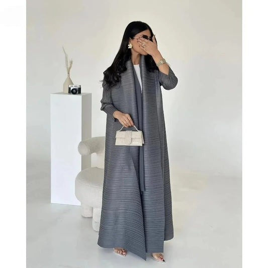 Luxury Long Trench Coat Loose Abaya