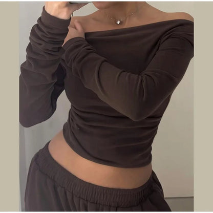 Tops Loose Elastic Wide Leg Pants Outfit