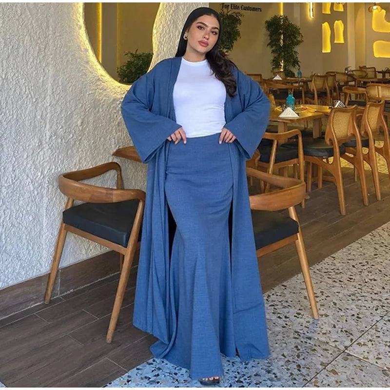 Skirt & Long Cardigan Outfit