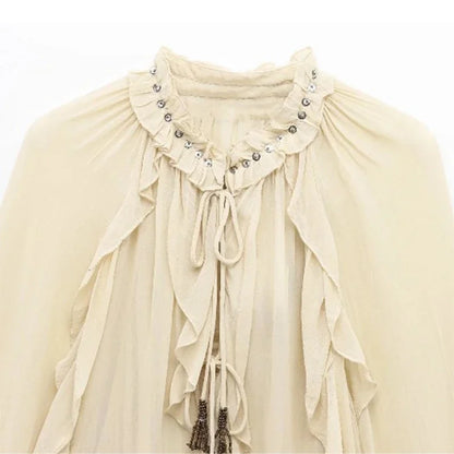 Ruffles Vest Shirt Mini Skirt 3 Pieces Set