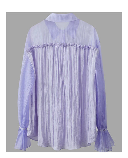 Sleeves Chiffon Shirt