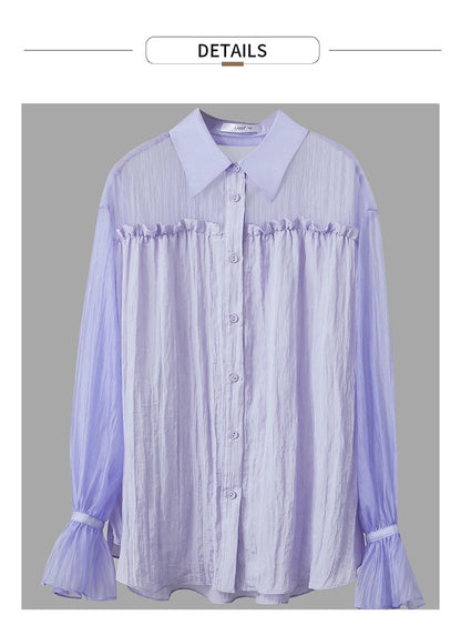 Sleeves Chiffon Shirt