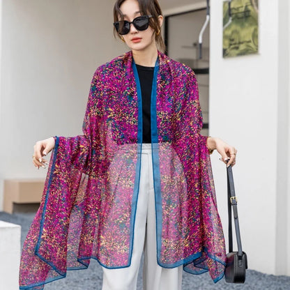 Thin Transparent Sunscreen Scarf  Large Shawl Sarong