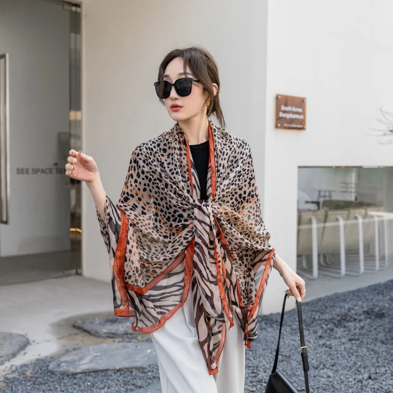 Thin Transparent Sunscreen Scarf  Large Shawl Sarong
