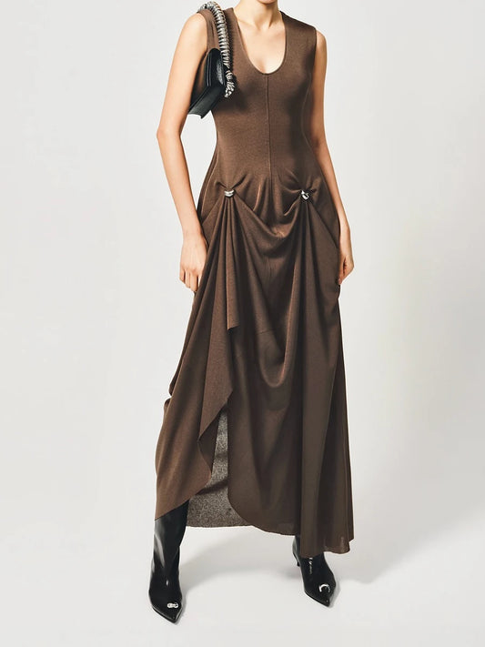 Spliced Folds Dress