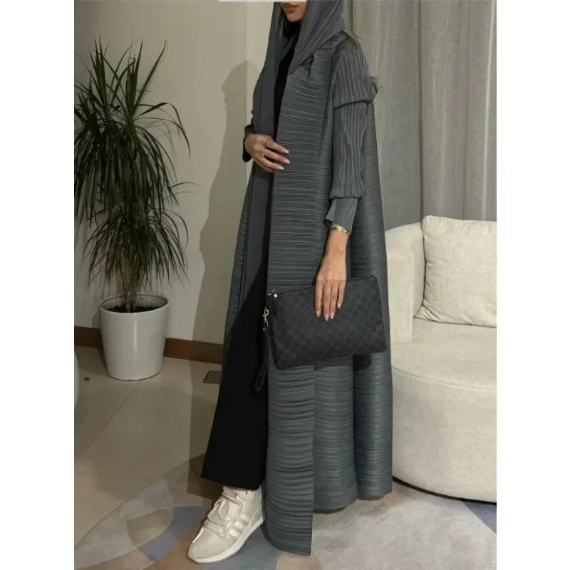 Luxury Long Trench Coat Loose Abaya