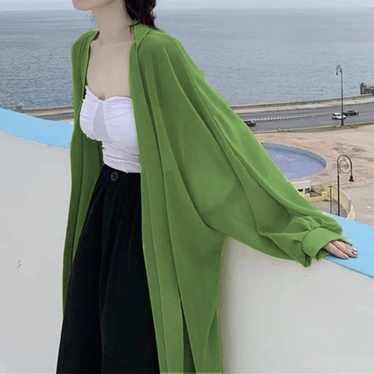 Loose Sunscreen Shawl Chiffon Cardigan Tops