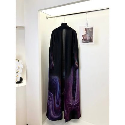 Trench Coat  Printing Long-sleeved Cardigan